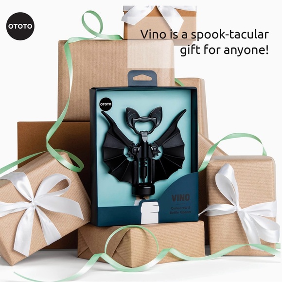 Bat Bottle Opener for Wine and bottles. 2-in-1 spooky corkscrew wine opener - Picture 9 of 10